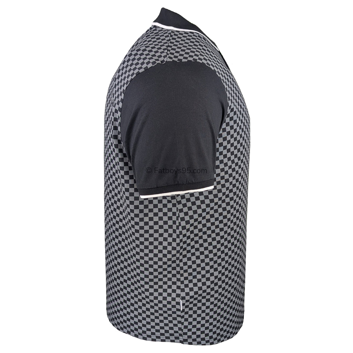 Lambretta Two Tone AOP Polo - LB1224 - Black / Grey 6