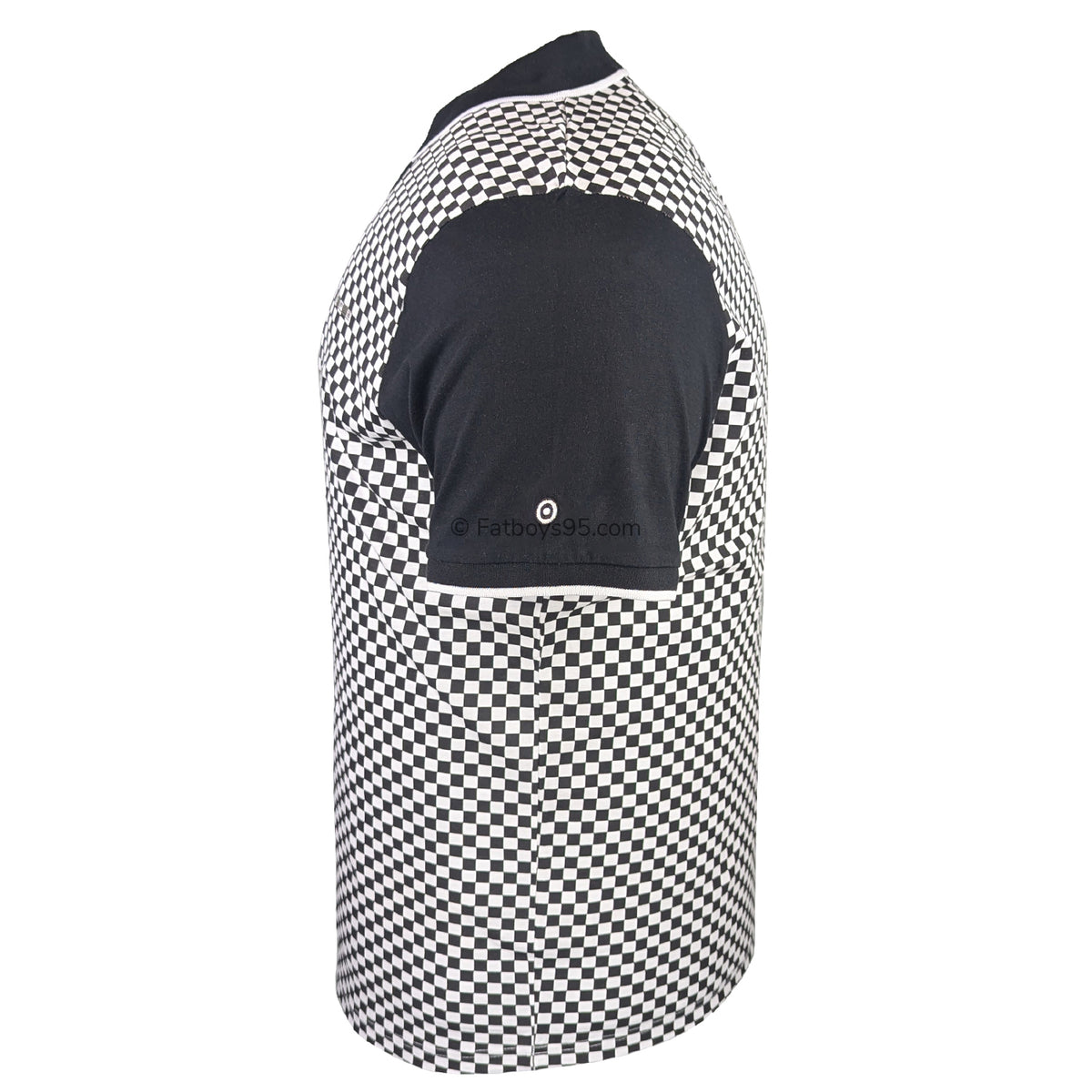 Lambretta Two Tone AOP Polo - LB1224 - Black / White 5