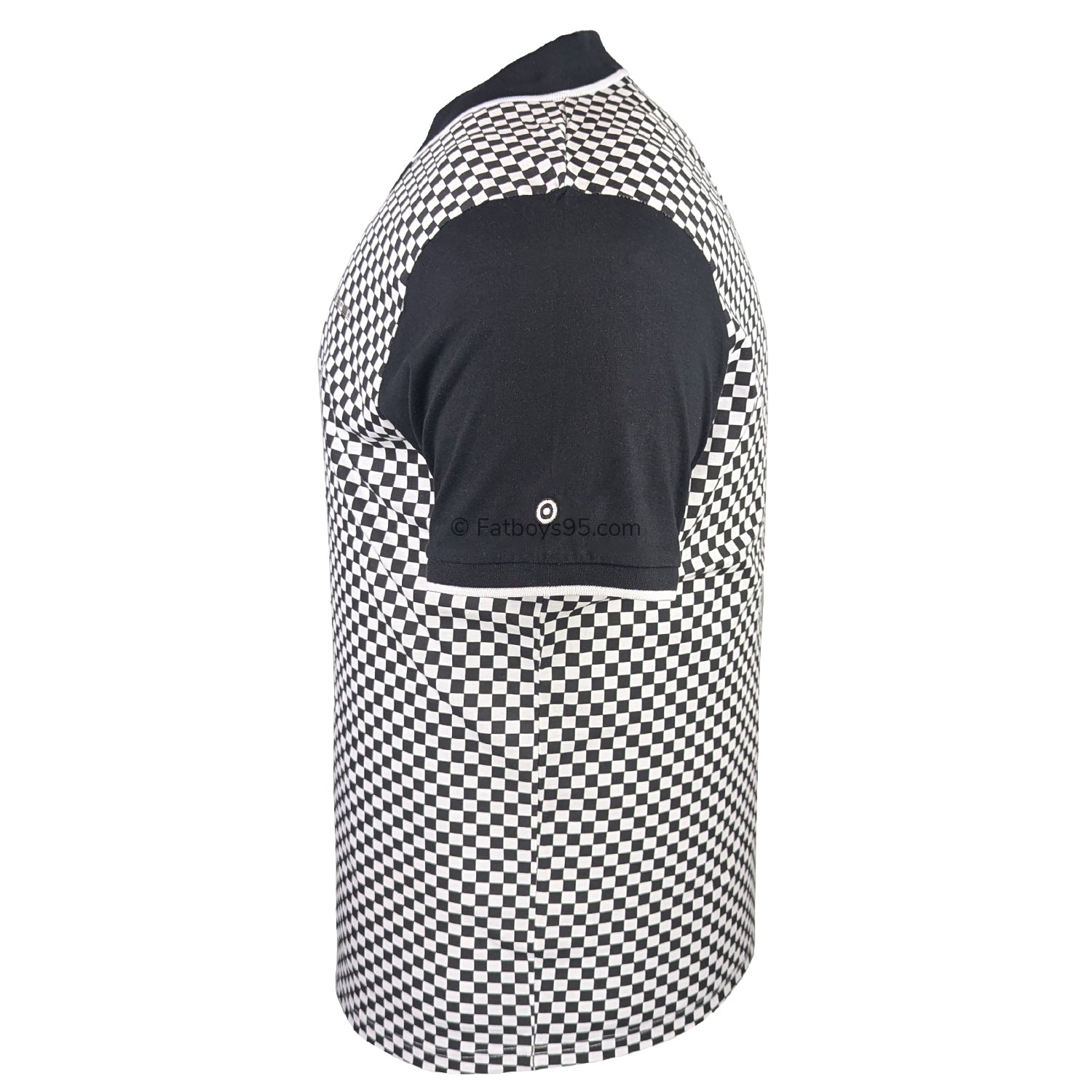 Lambretta Two Tone AOP Polo - LB1224 - Black / White 5