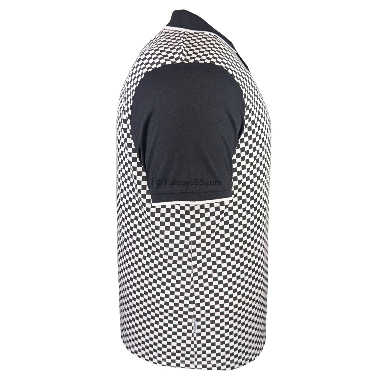 Lambretta Two Tone AOP Polo - LB1224 - Black / White 6