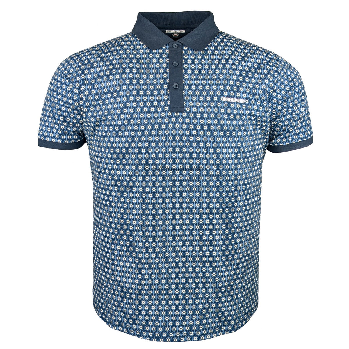 Lambretta GEO Roundel Polo - LB1229 - Navy / Silver 1