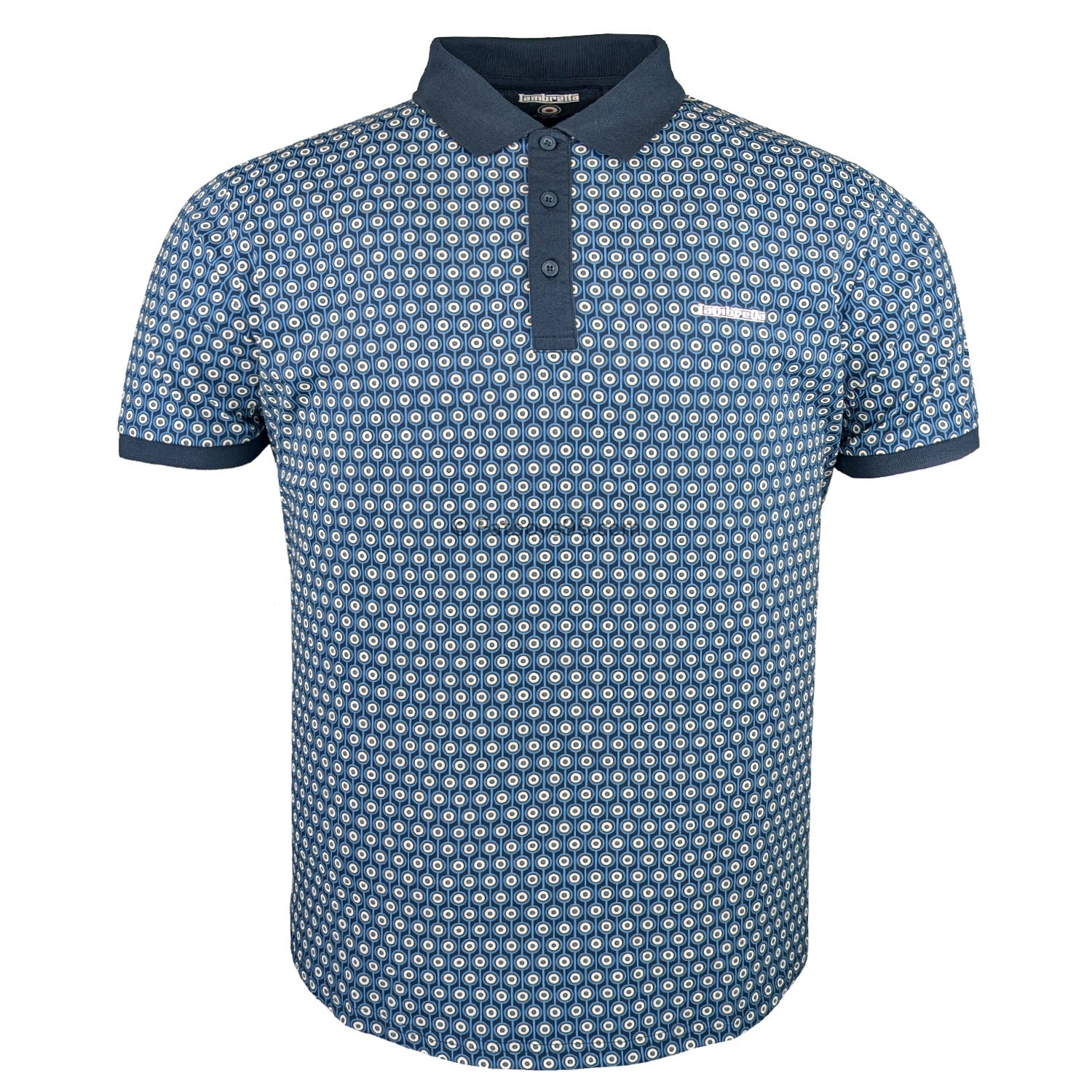 Lambretta GEO Roundel Polo - LB1229 - Navy / Silver 1