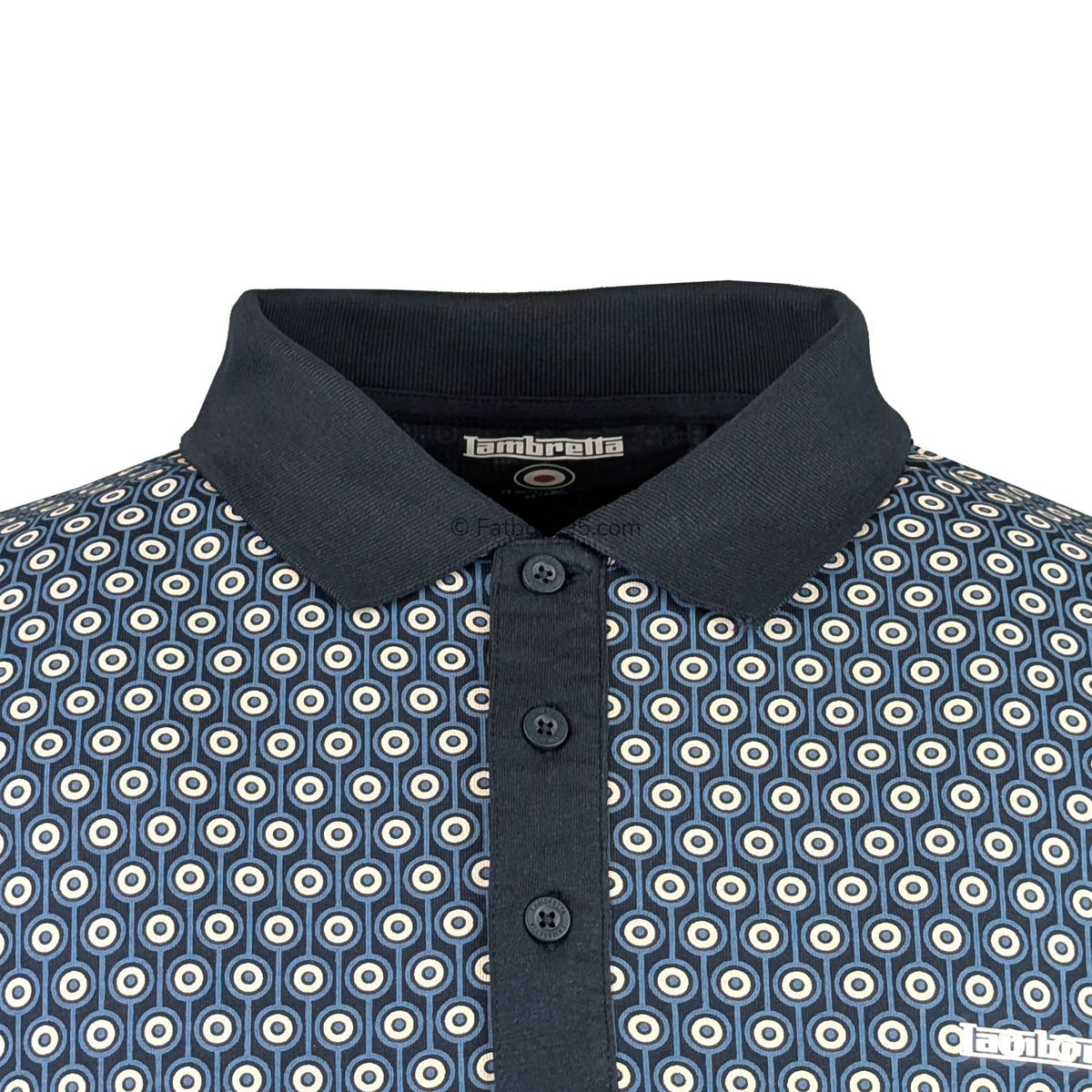 Lambretta GEO Roundel Polo - LB1229 - Navy / Silver 2