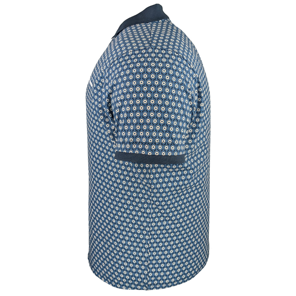 Lambretta GEO Roundel Polo - LB1229 - Navy / Silver 5