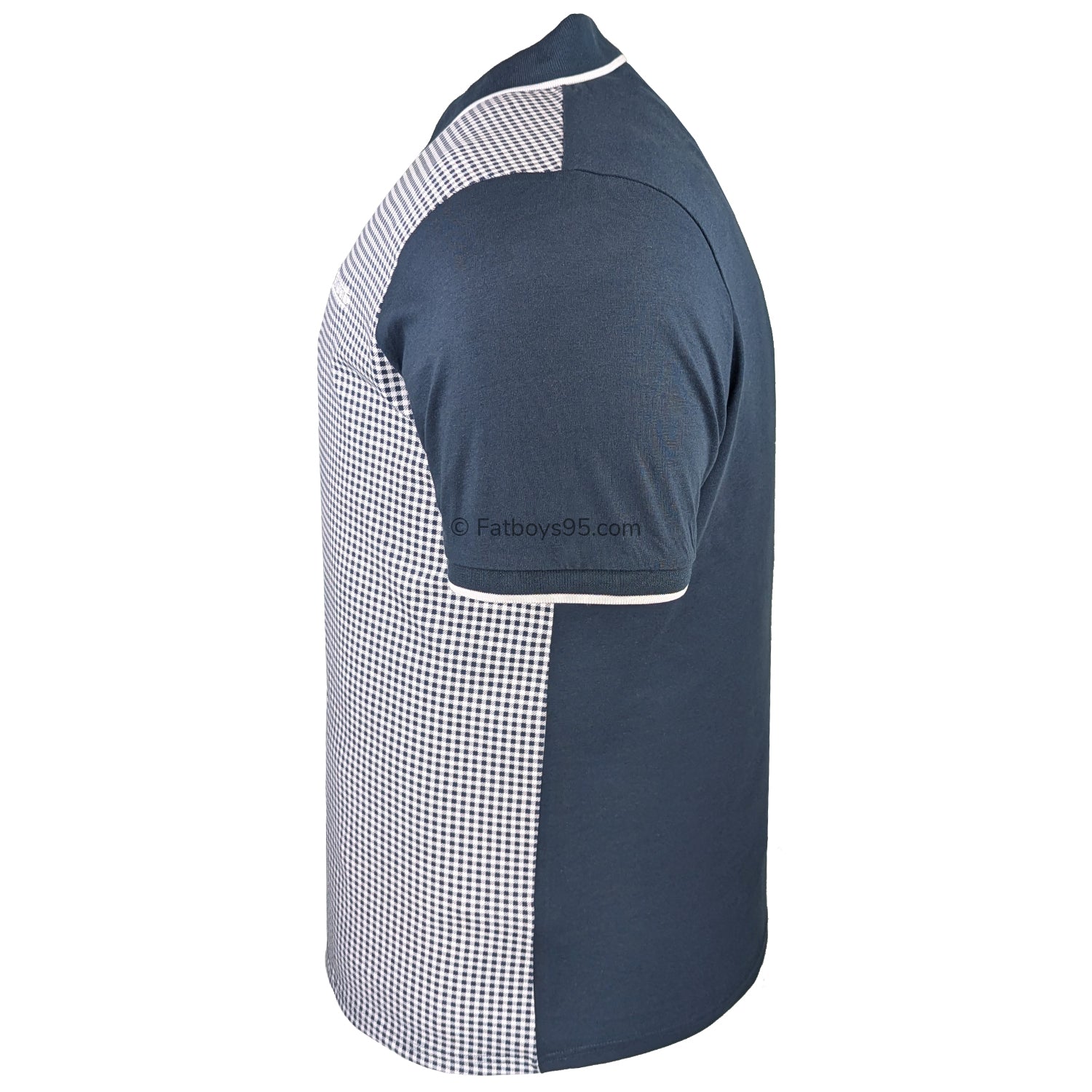 Lambretta Gingham AOP Polo - LB1500 - Navy 5