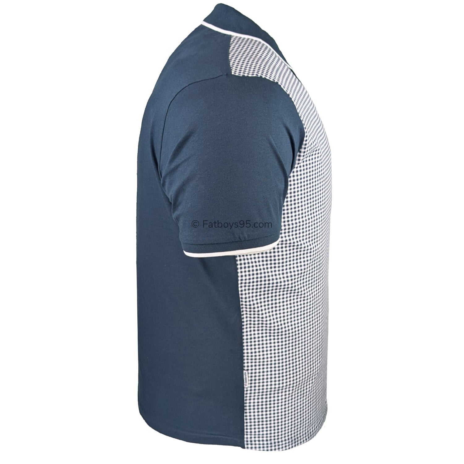 Lambretta Gingham AOP Polo - LB1500 - Navy 6