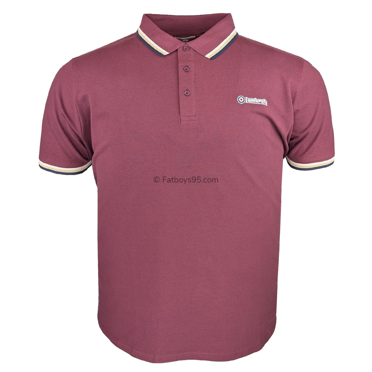 Lambretta Triple Tipped Polo - LB1650 - Burgundy