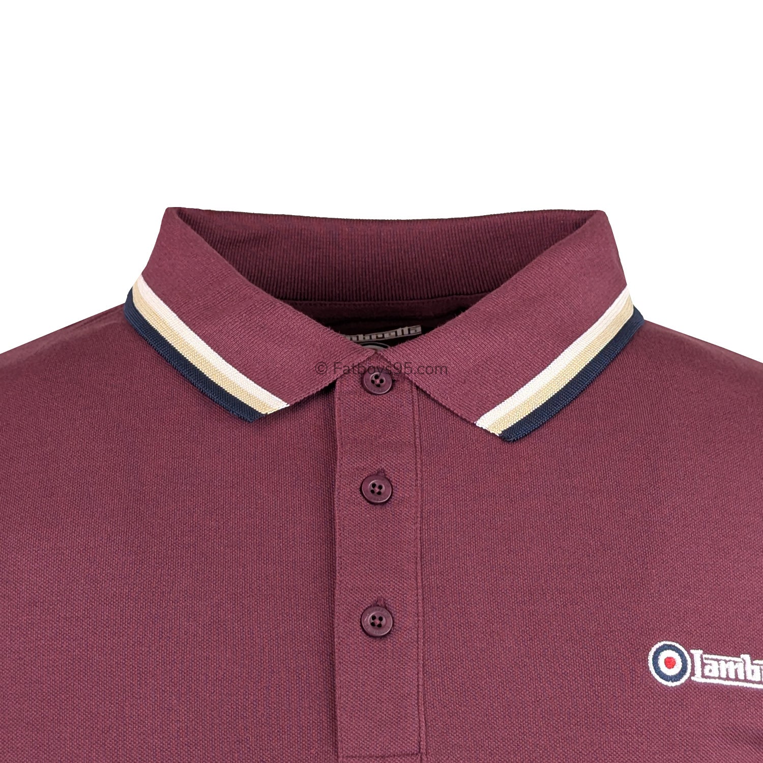 Lambretta Triple Tipped Polo - LB1650 - Burgundy