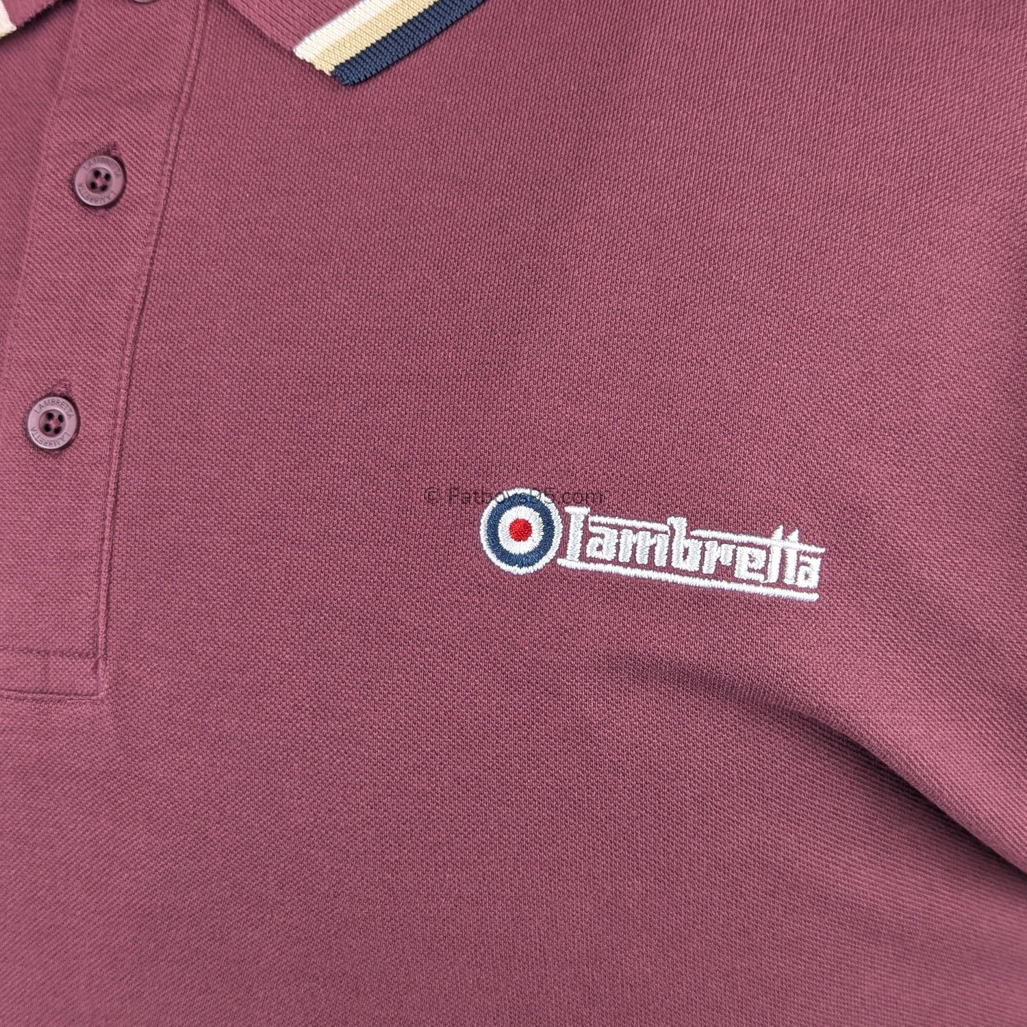 Lambretta Triple Tipped Polo - LB1650 - Burgundy