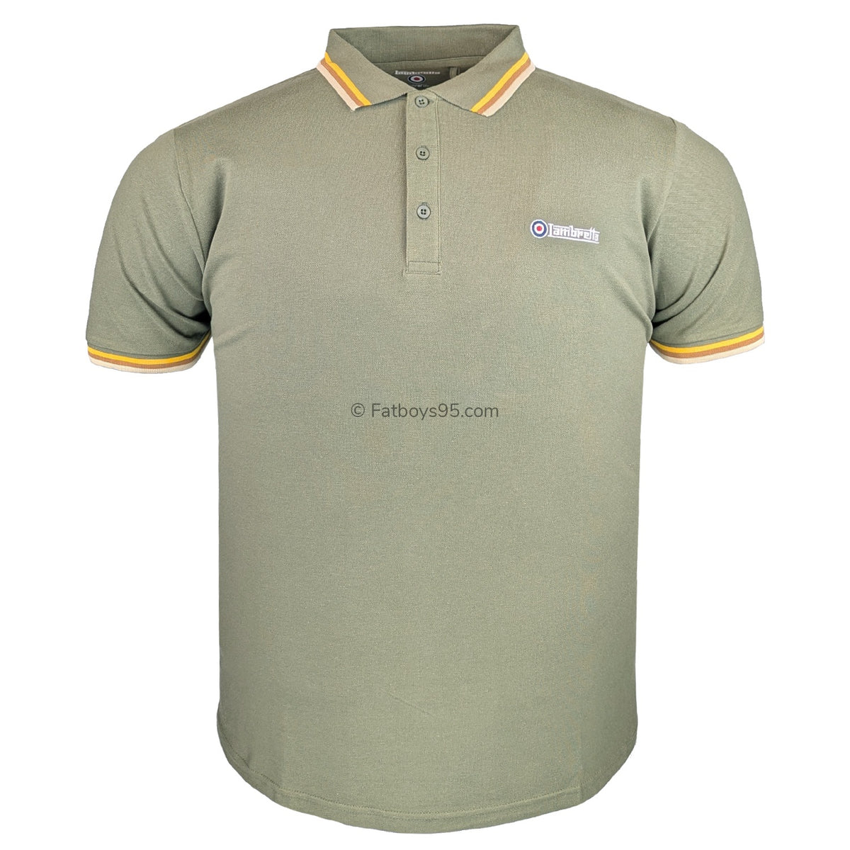 Lambretta Triple Tipped Polo - LB1650 - Khaki 1