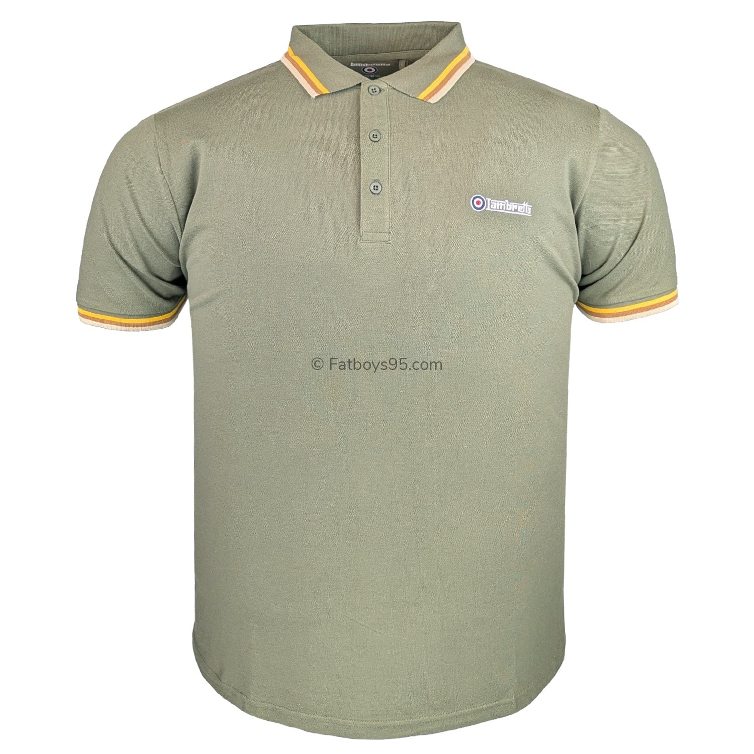 Lambretta Triple Tipped Polo - LB1650 - Khaki 1