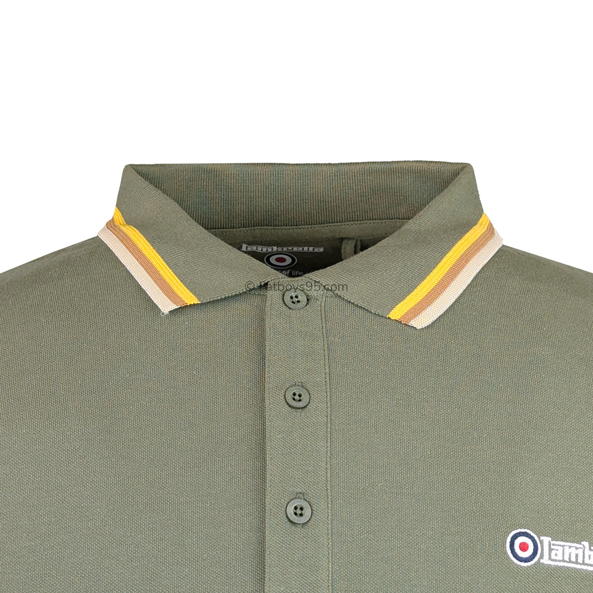 Lambretta Triple Tipped Polo - LB1650 - Khaki 2