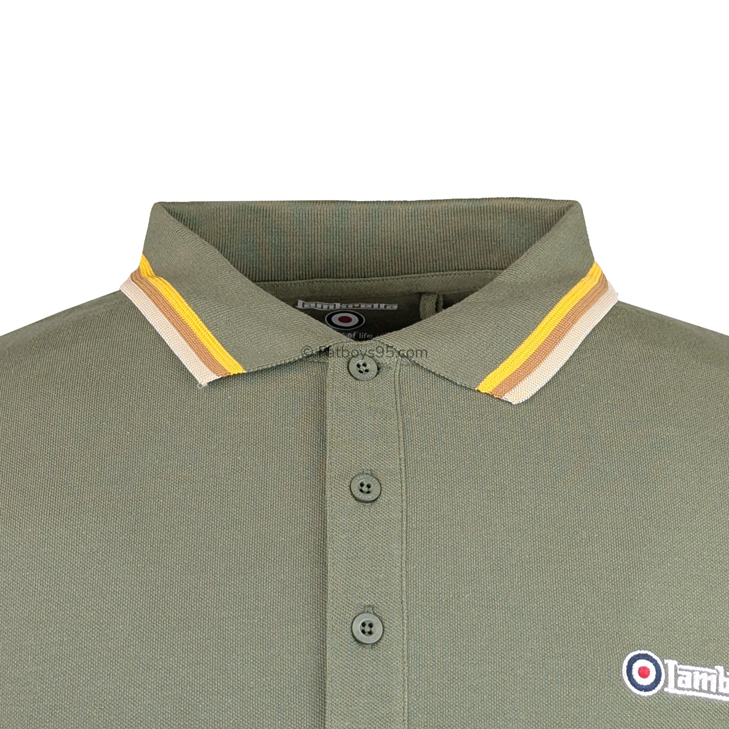 Lambretta Triple Tipped Polo - LB1650 - Khaki 2