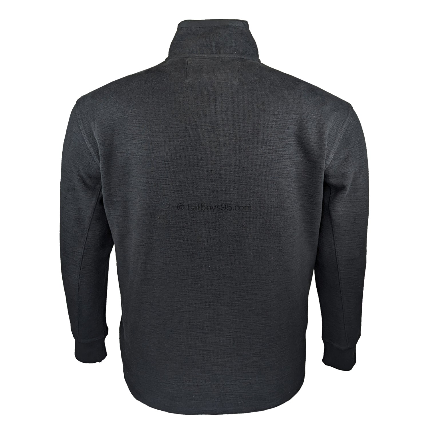 Ben Sherman Quarter Zip / Button Jumper - MD00016L - Black 2