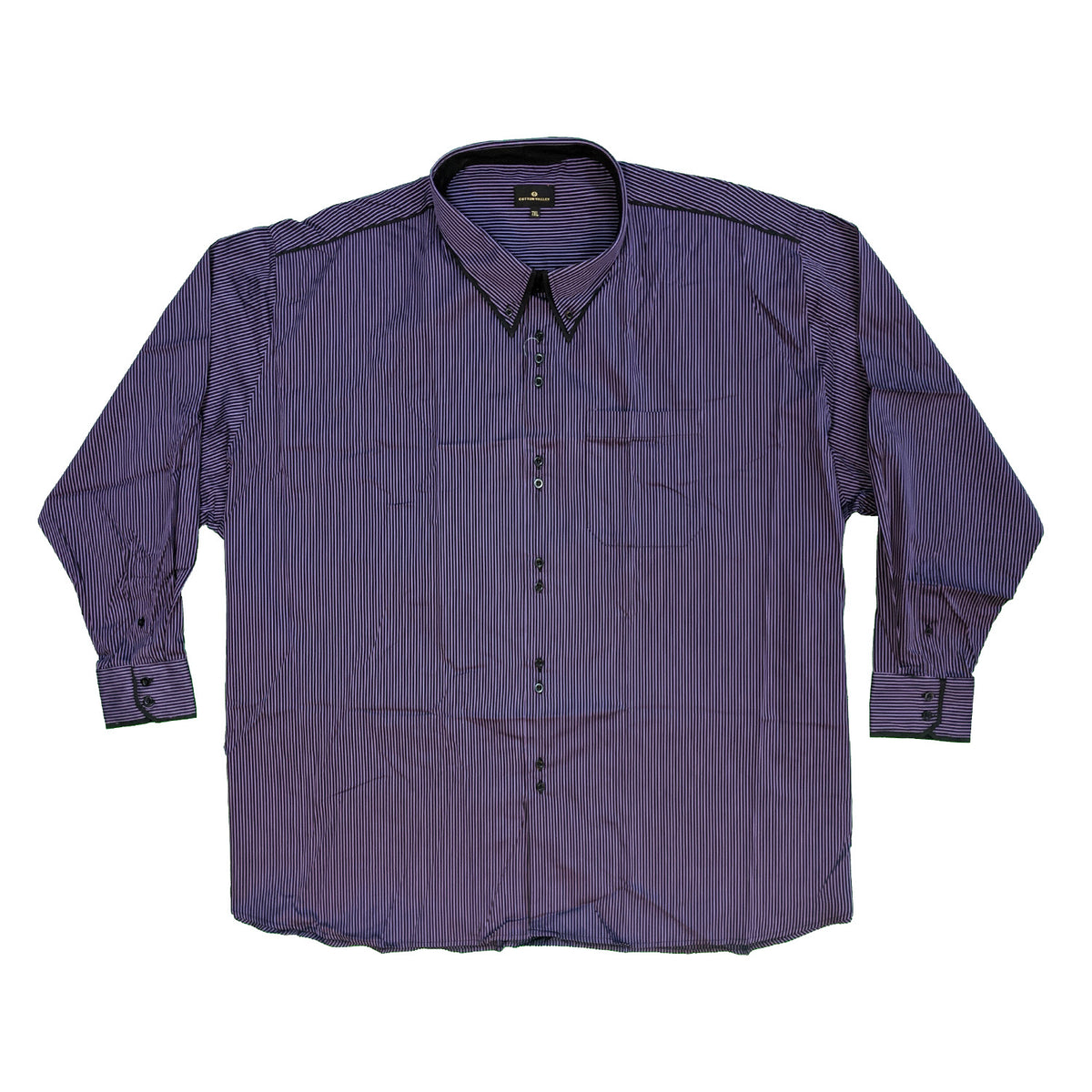 Cotton Valley L/S Stripe Shirt - 15513 - Purple / Black
