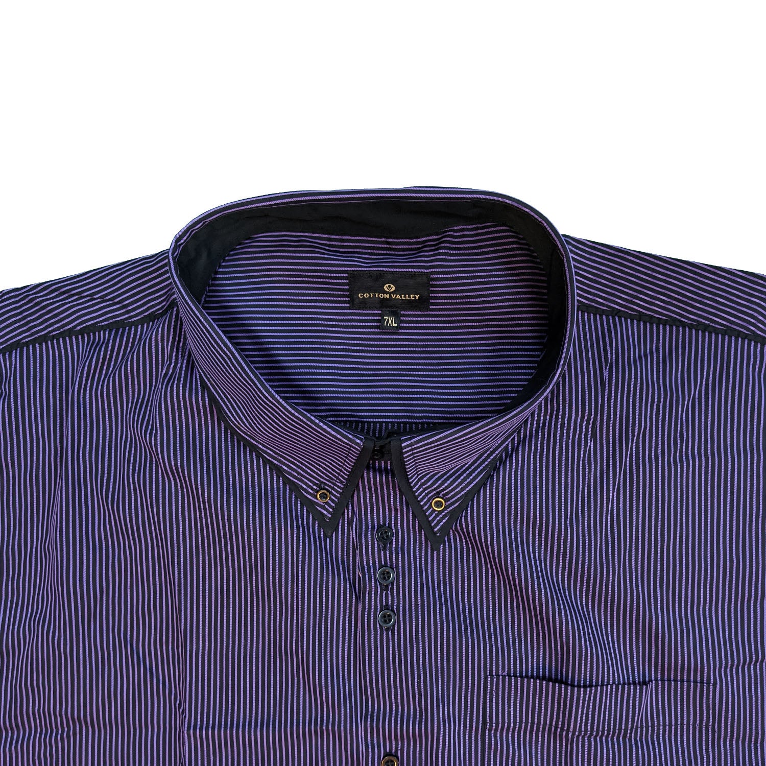 Cotton Valley L/S Stripe Shirt - 15513 - Purple / Black