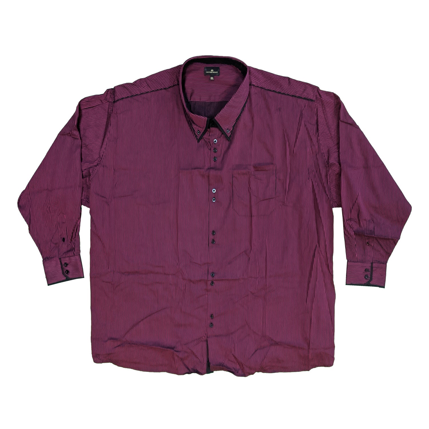 Cotton Valley L/S Stripe Shirt - 15513 - Red / Black