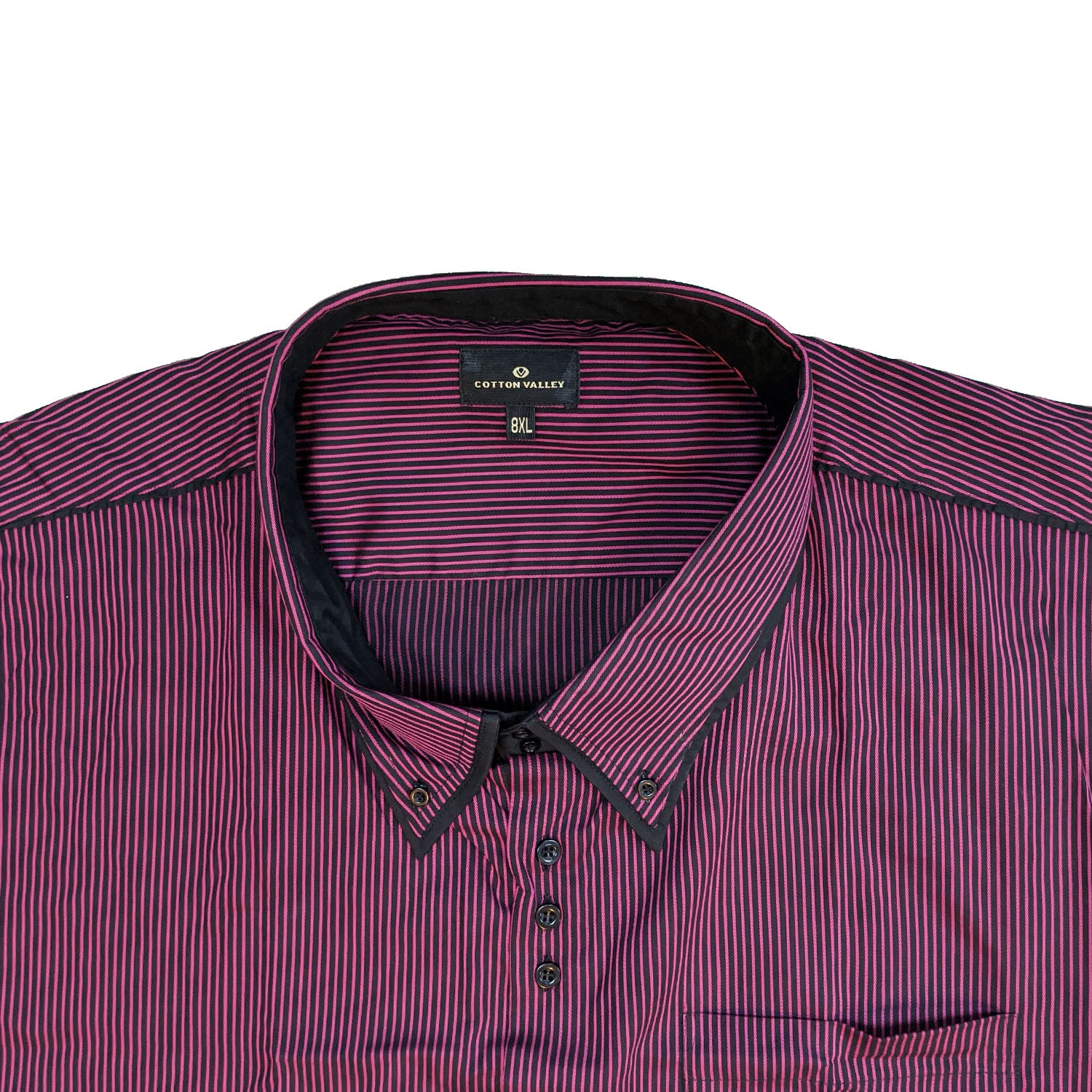 Cotton Valley L/S Stripe Shirt - 15513 - Red / Black