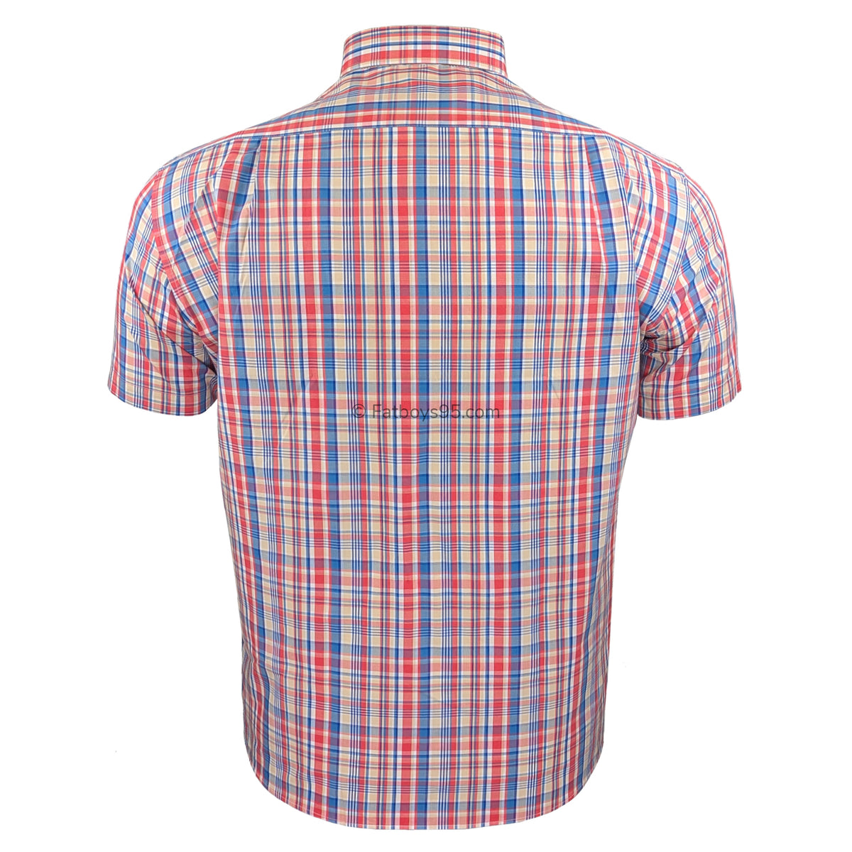 Double Two Check S/S Shirt - DTLS1261 - Red 4