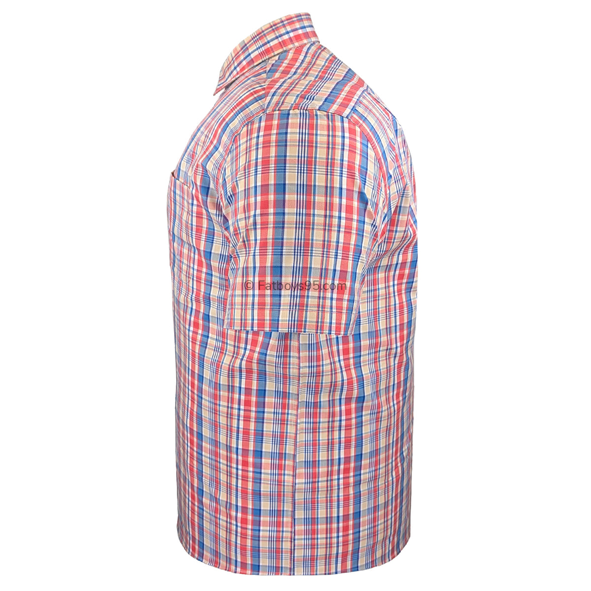 Double Two Check S/S Shirt - DTLS1261 - Red 5