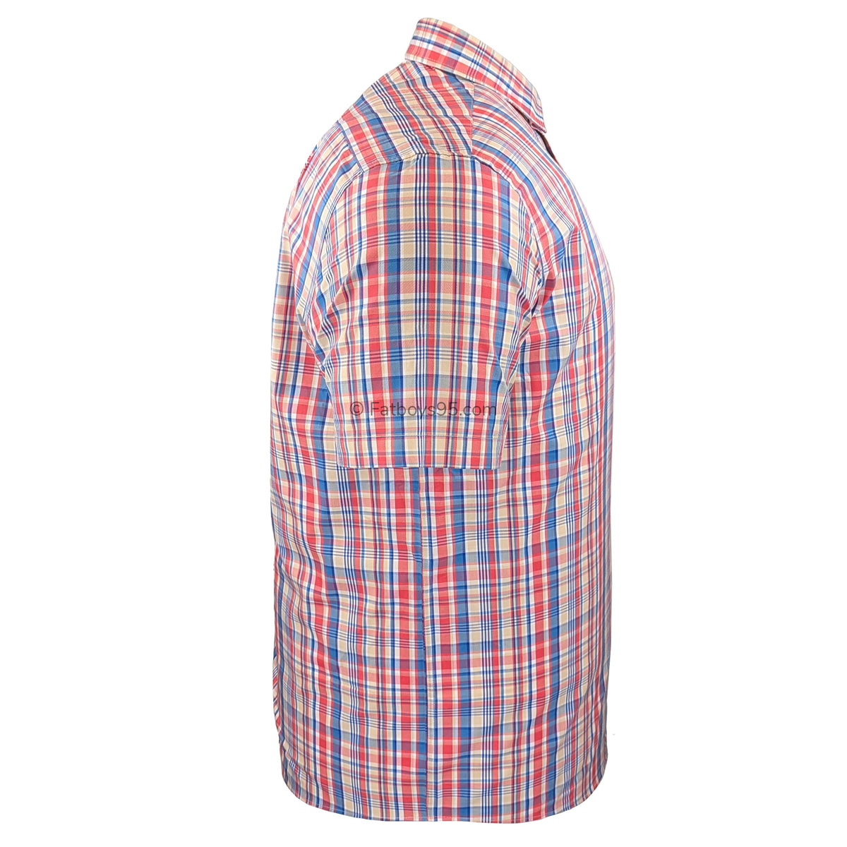 Double Two Check S/S Shirt - DTLS1261 - Red 6