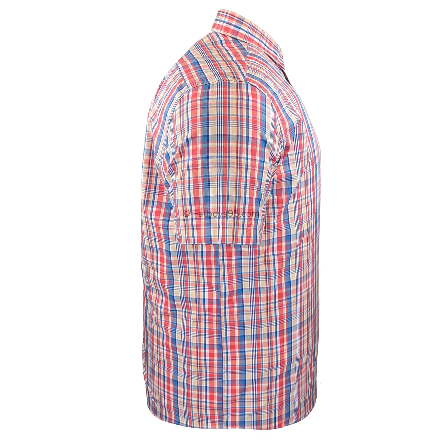 Double Two Check S/S Shirt - DTLS1261 - Red 6