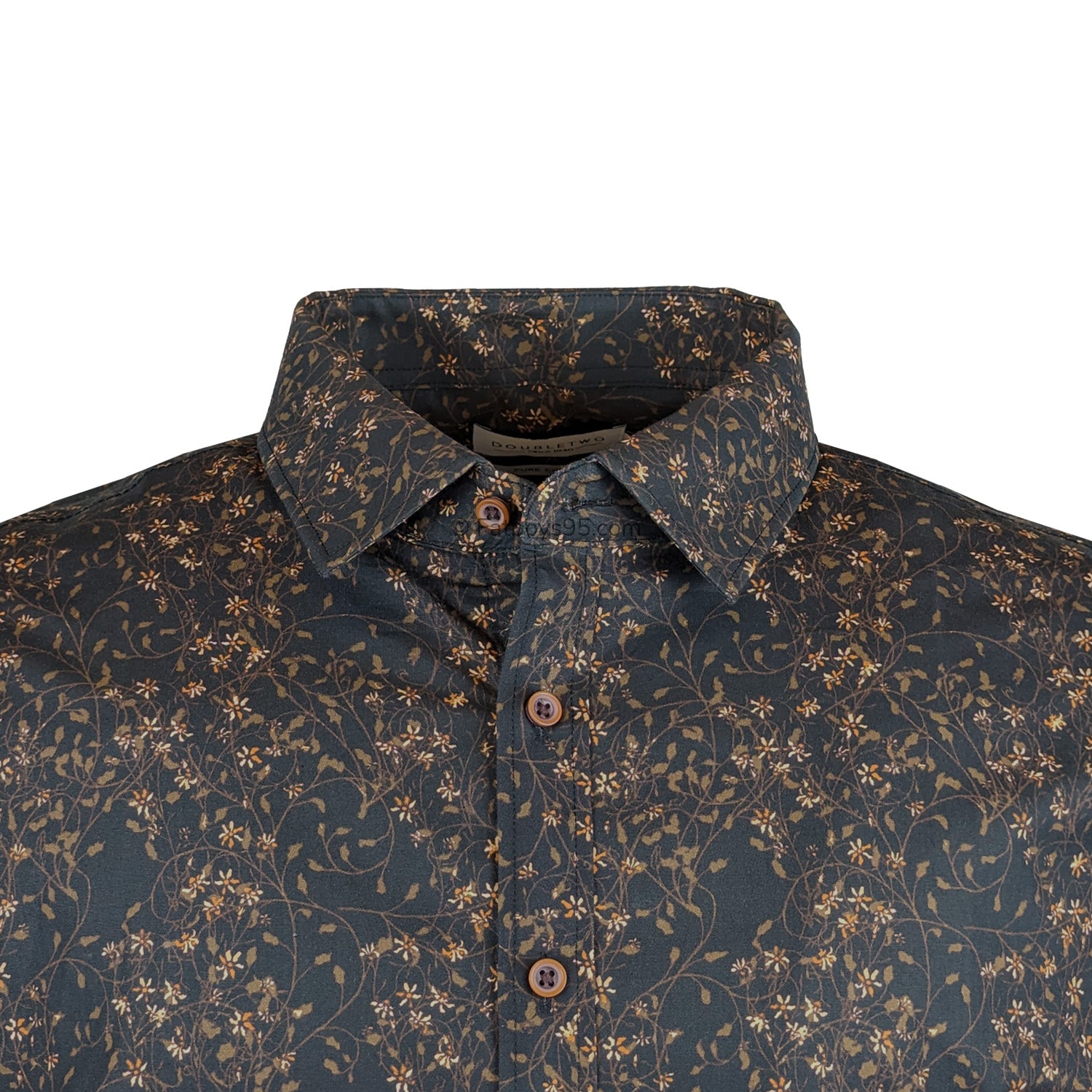 Double Two Floral L/S Shirt - GS4209 - Black 3