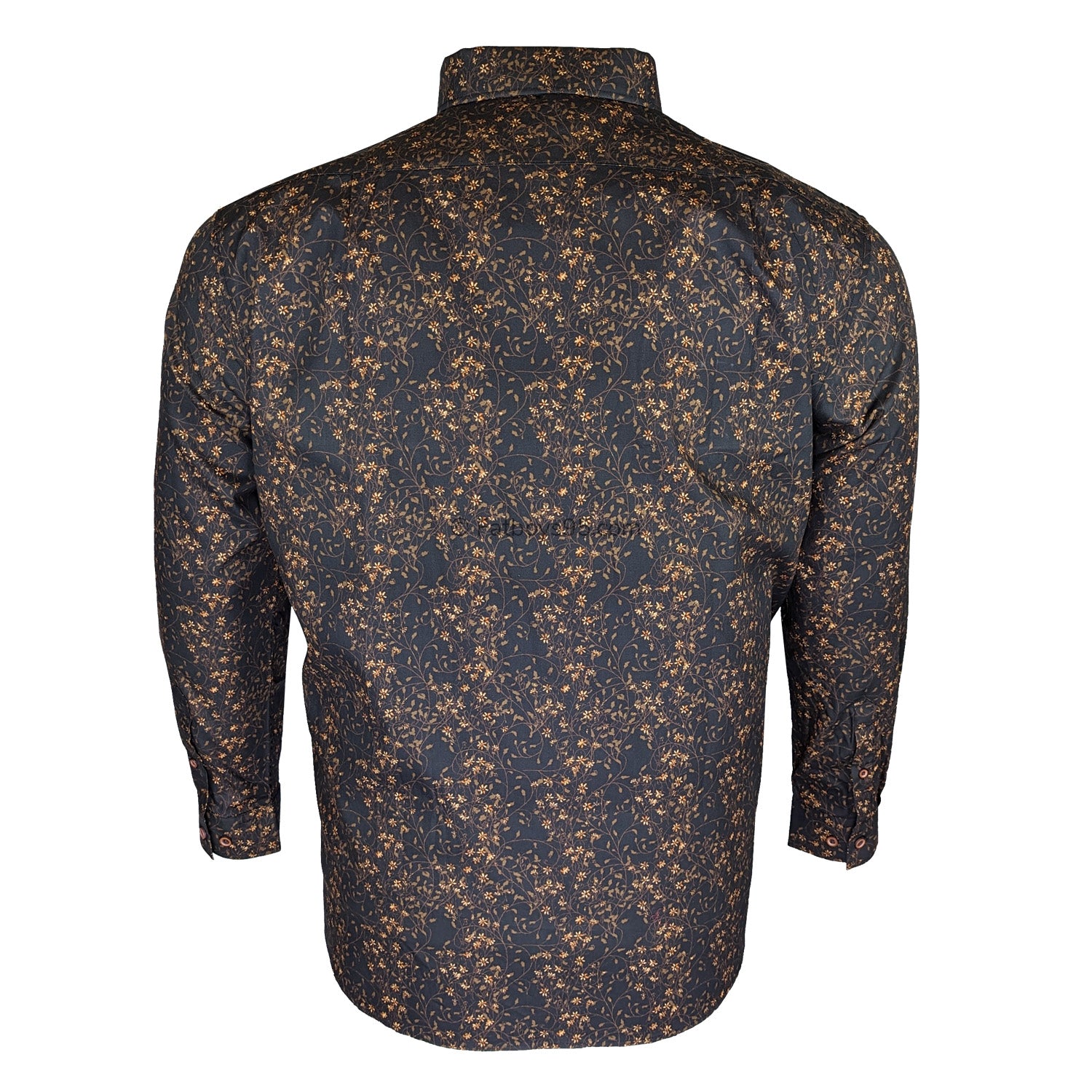 Double Two Floral L/S Shirt - GS4209 - Black 4