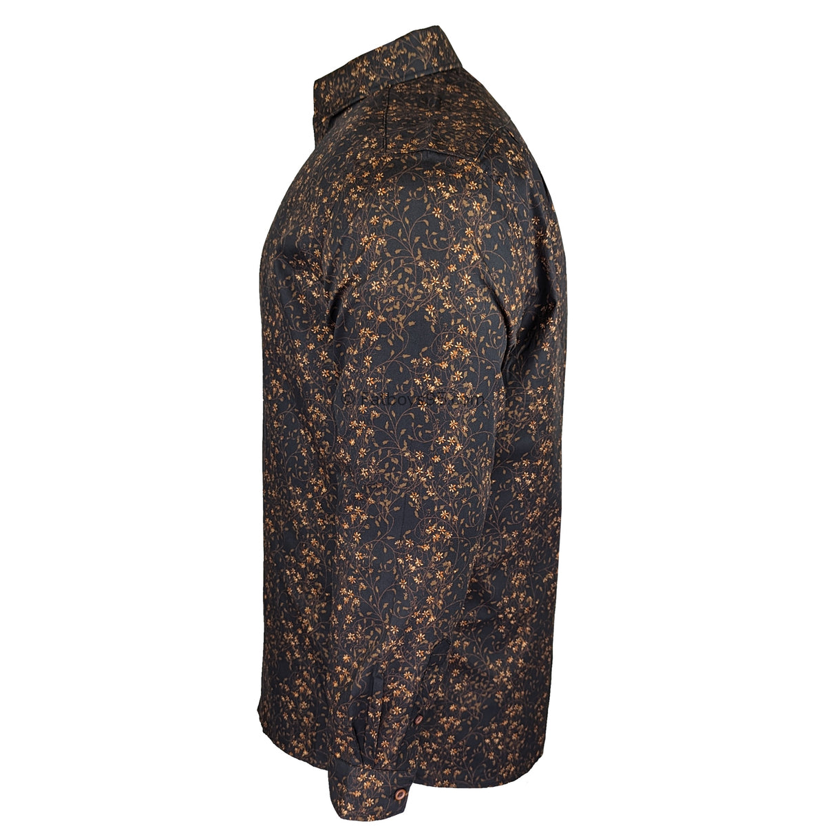 Double Two Floral L/S Shirt - GS4209 - Black 5