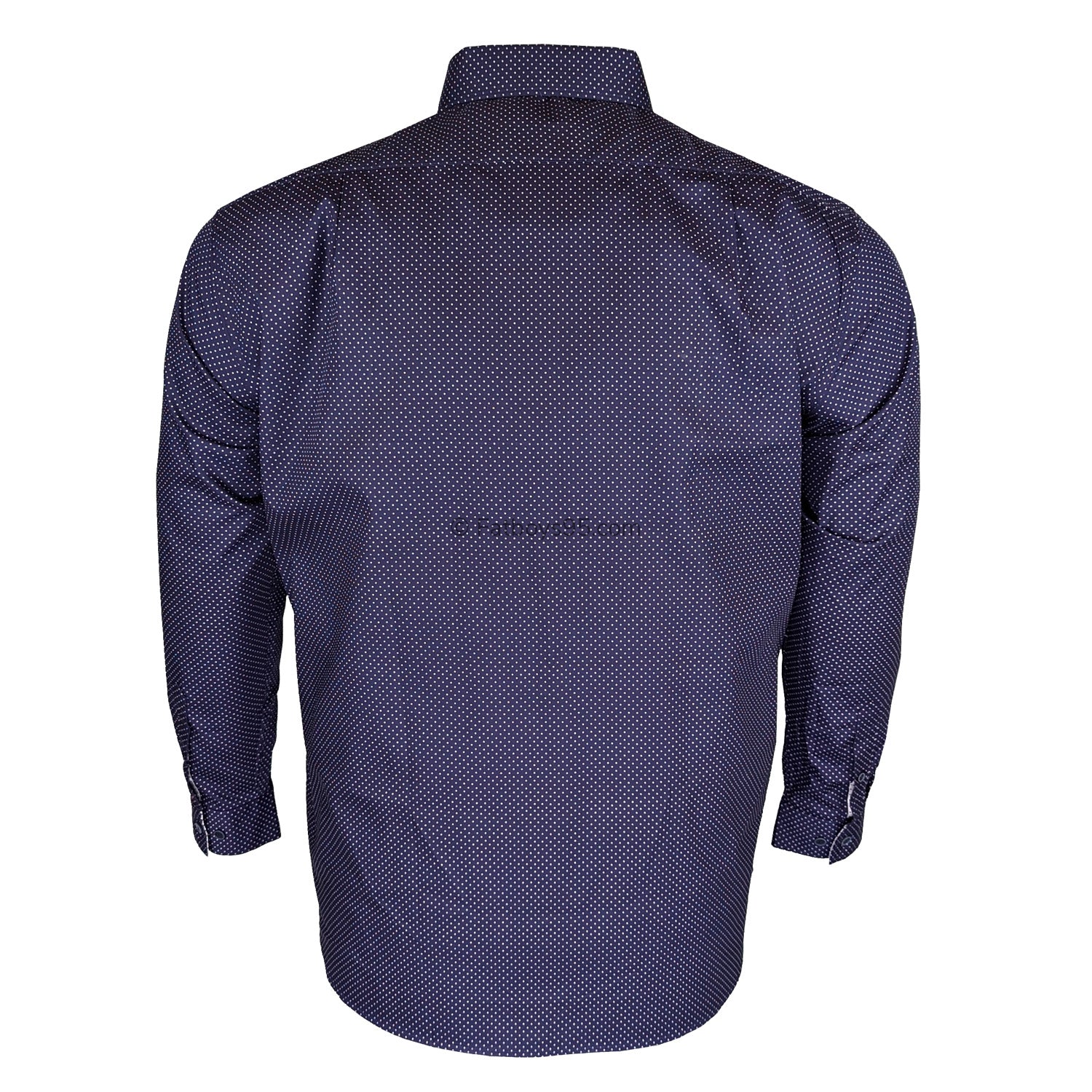 Double Two Dotted L/S Shirt - GS4212 - Navy 4