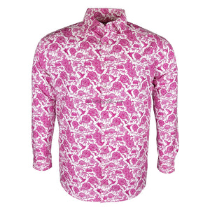 Double Two Floral L/S Shirt - GS4216 - Pink 2