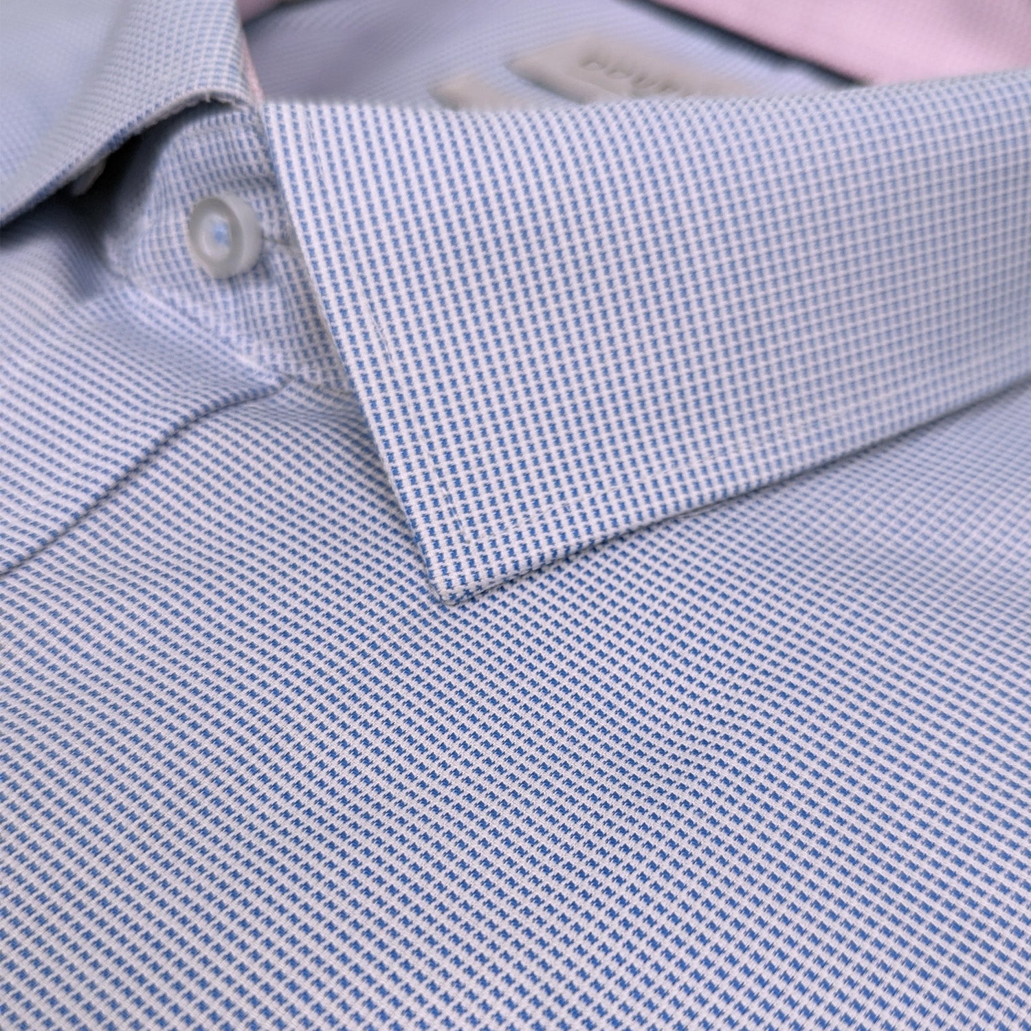 Double Two Square Dobby Weave L/S Shirt - GS4231 - Blue 2