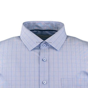 Double Two Prince of Wales Check L/S Shirt - GS4235 - Blue 2