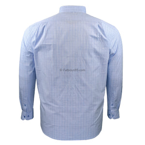 Double Two Prince of Wales Check L/S Shirt - GS4235 - Blue 3