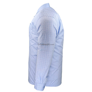 Double Two Prince of Wales Check L/S Shirt - GS4235 - Blue 4