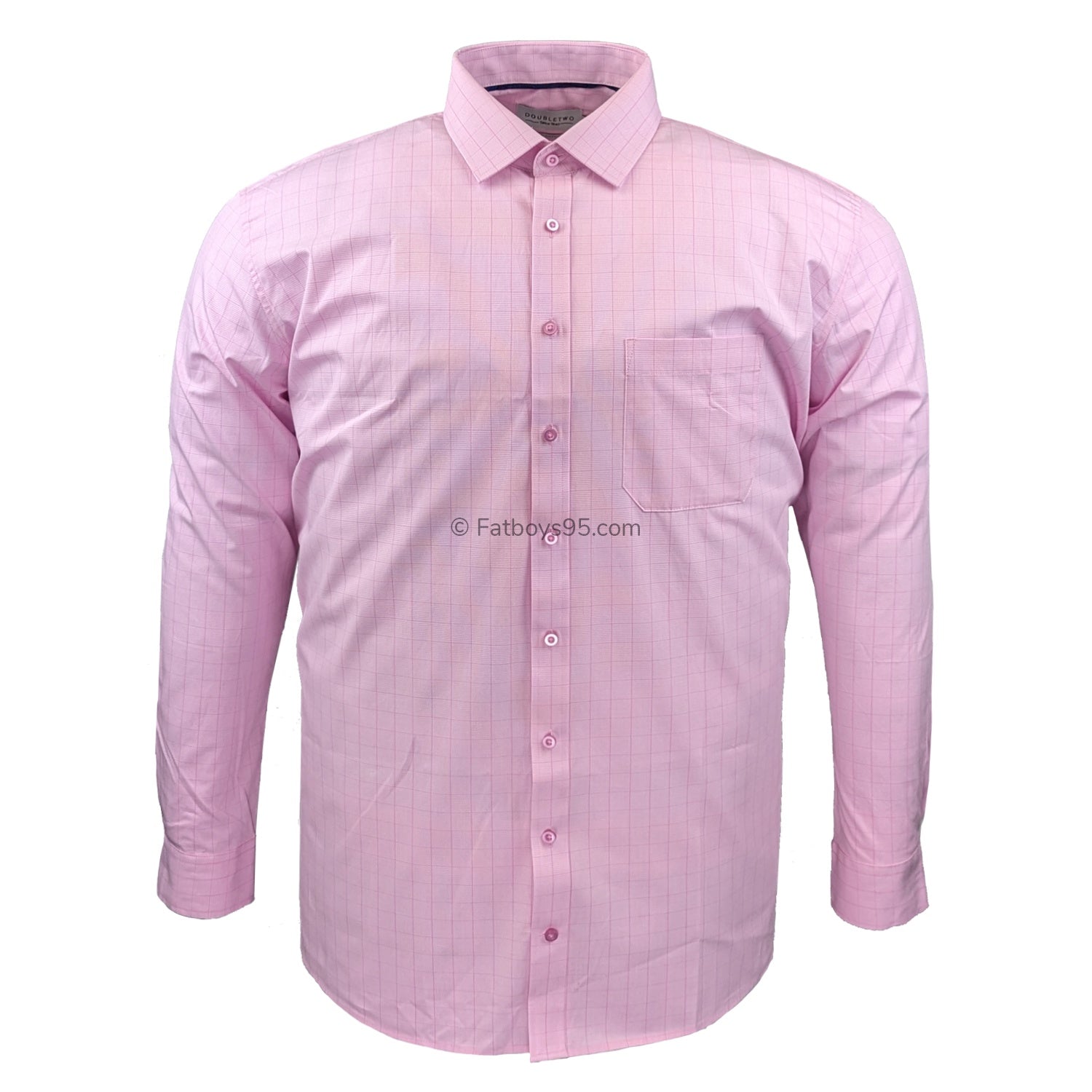 Double Two Prince of Wales Check L/S Shirt - GS4235 - Pink 1