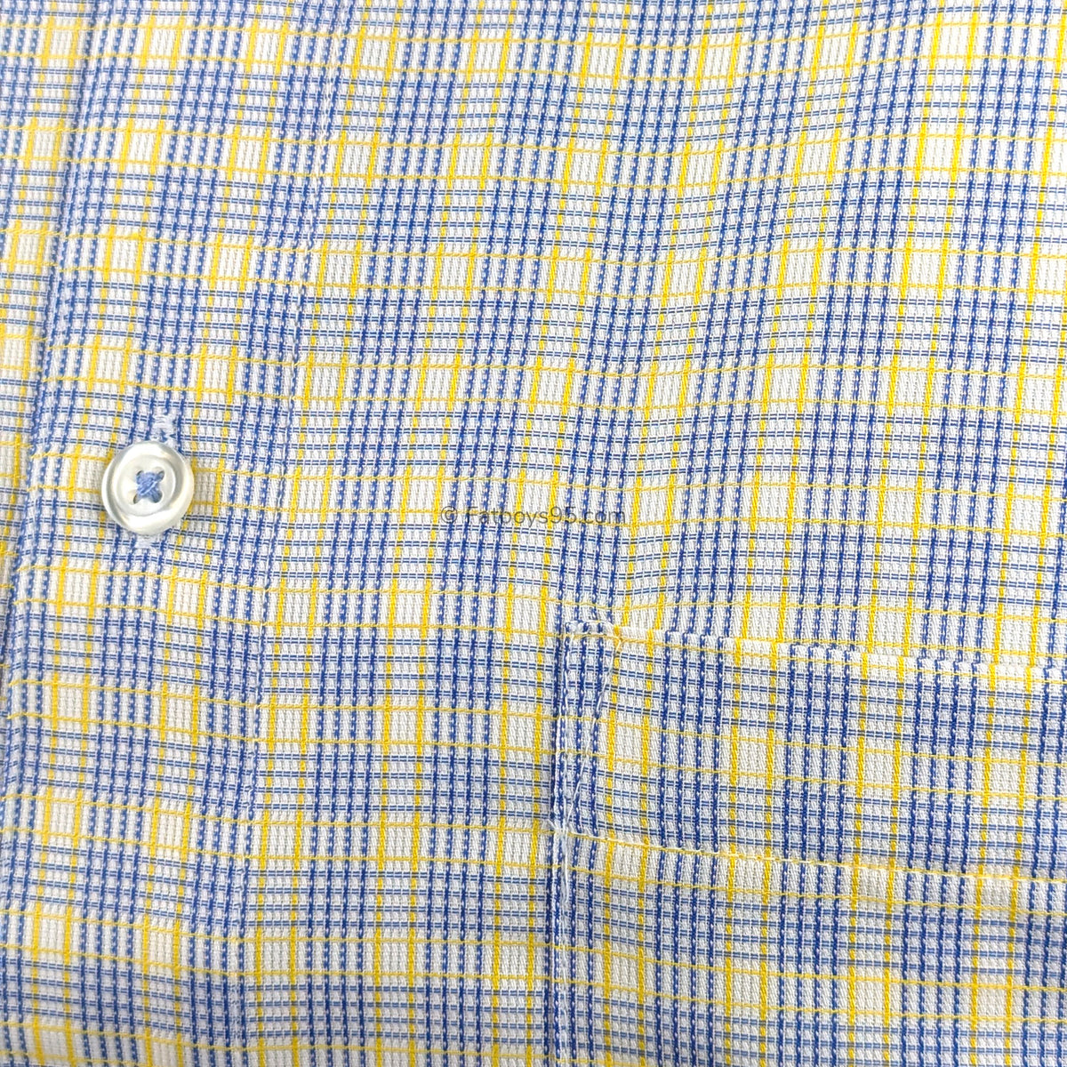 Double Two Bamboo Check L/S Shirt - GS4292 - Yellow / Blue 3