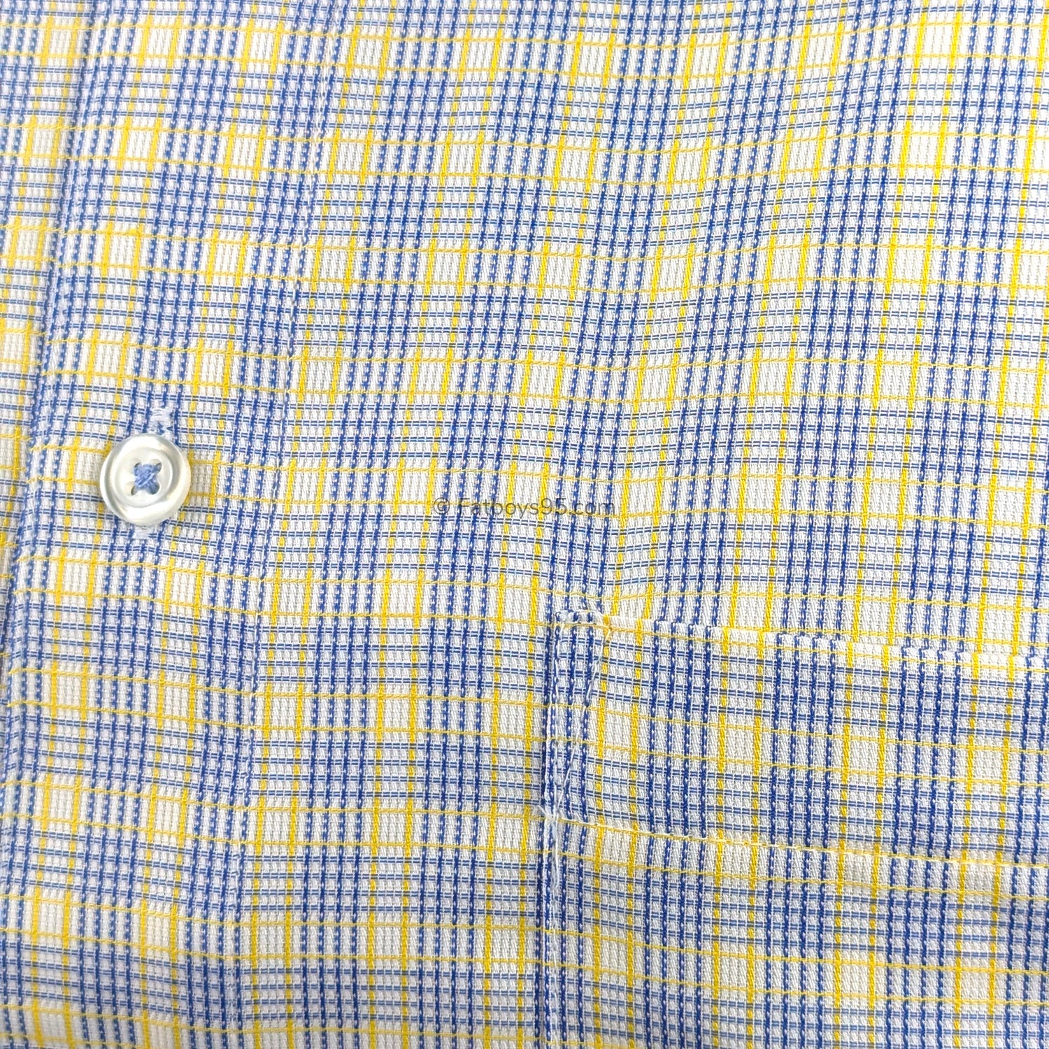Double Two Bamboo Check L/S Shirt - GS4292 - Yellow / Blue 3