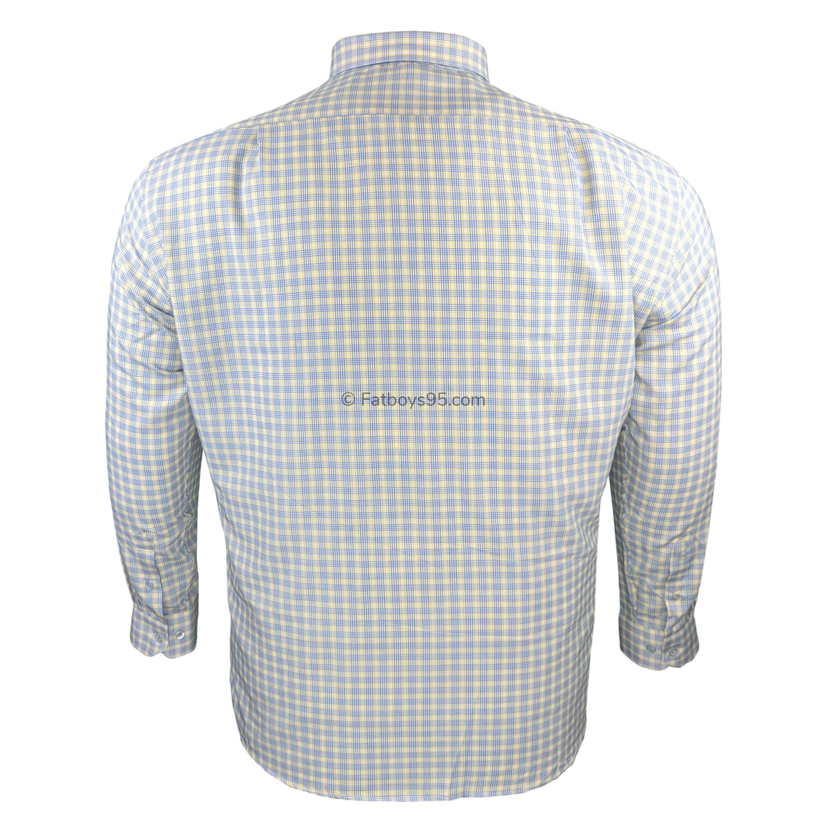 Double Two Bamboo Check L/S Shirt - GS4292 - Yellow / Blue 4