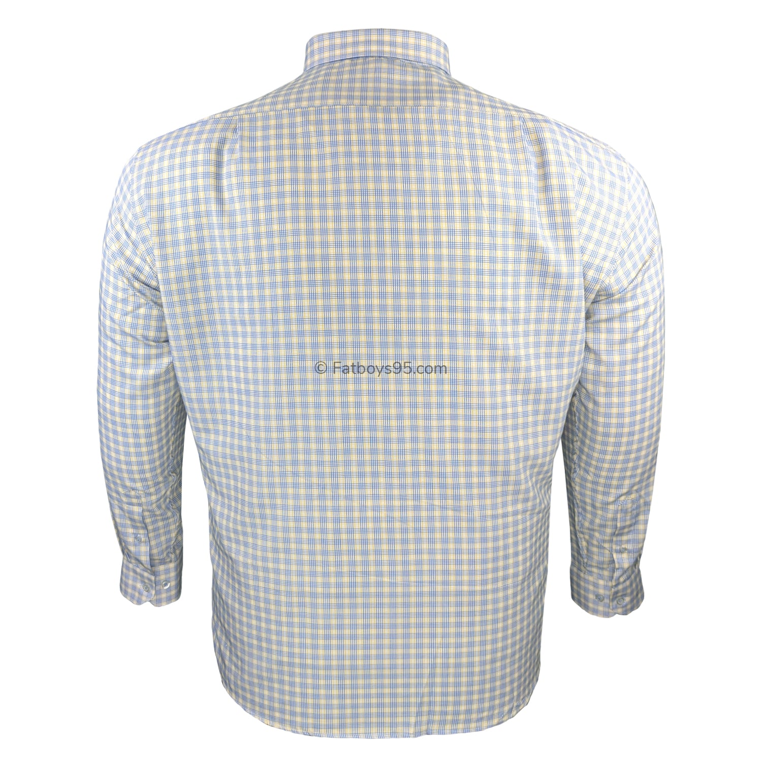 Double Two Bamboo Check L/S Shirt - GS4292 - Yellow / Blue 4