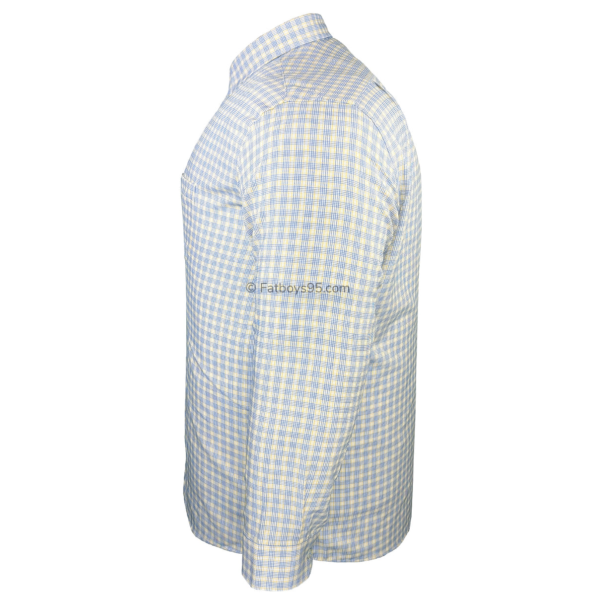 Double Two Bamboo Check L/S Shirt - GS4292 - Yellow / Blue 5