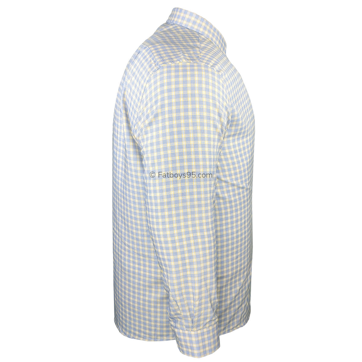 Double Two Bamboo Check L/S Shirt - GS4292 - Yellow / Blue 6