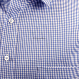 Double Two Gingham Check S/S Shirt - GSH4233 - Blue 3