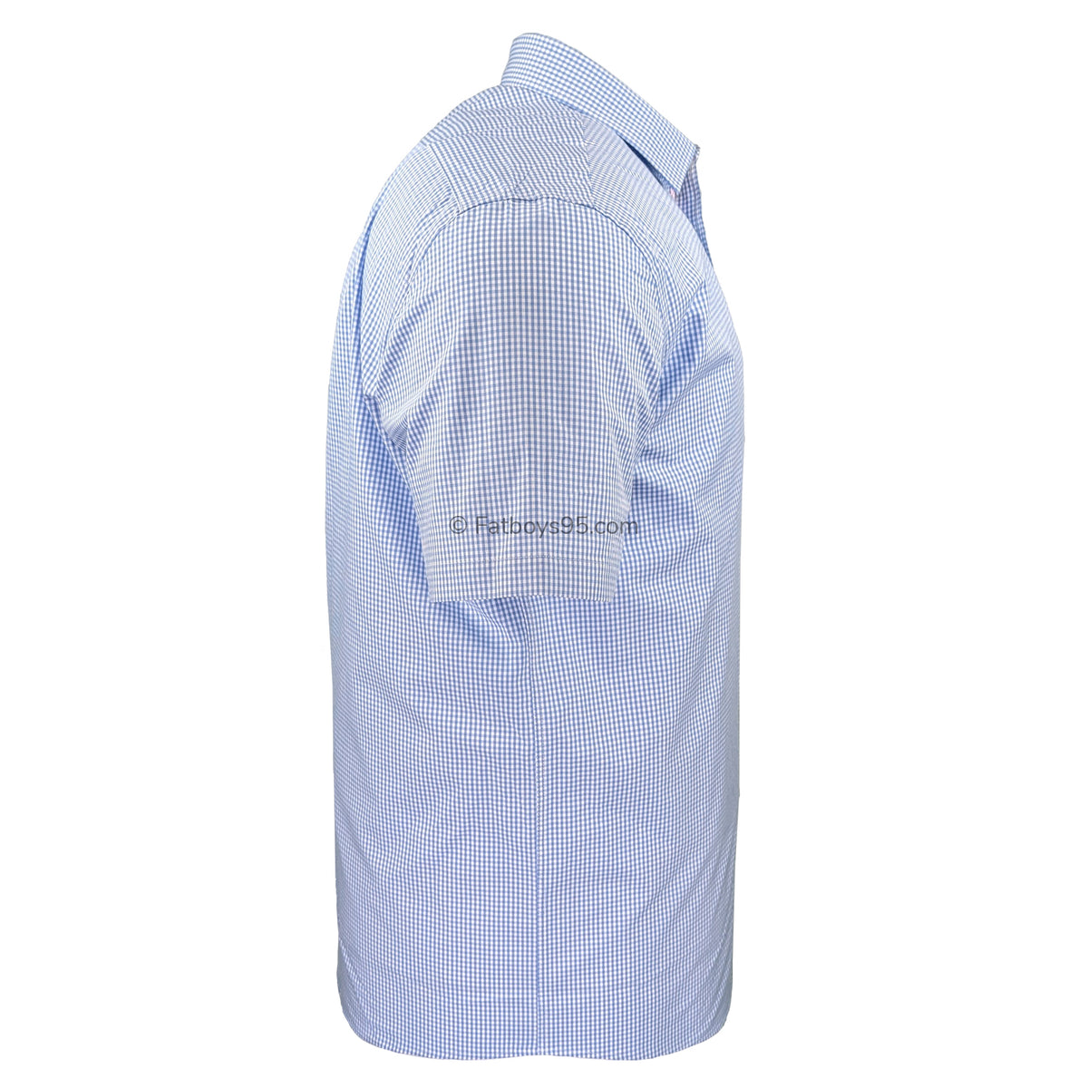 Double Two Gingham Check S/S Shirt - GSH4233 - Blue 6