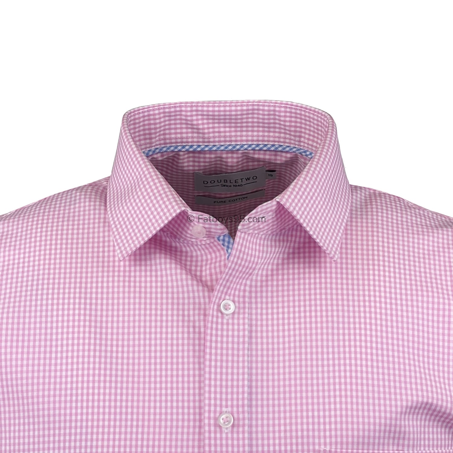 Double Two Gingham Check S/S Shirt - GSH4233 - Pink 2