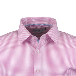 Double Two Gingham Check S/S Shirt - GSH4233 - Pink 2