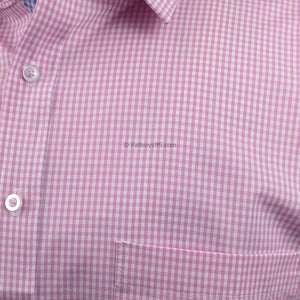 Double Two Gingham Check S/S Shirt - GSH4233 - Pink 3