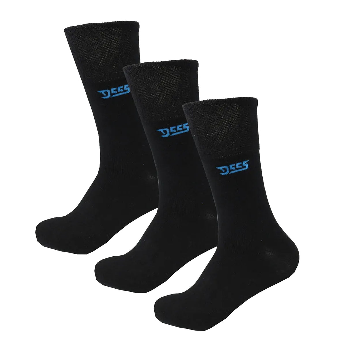 D555 3 Pack Extra Wide Comfort Fit Socks - Harold (931400) - Black 1