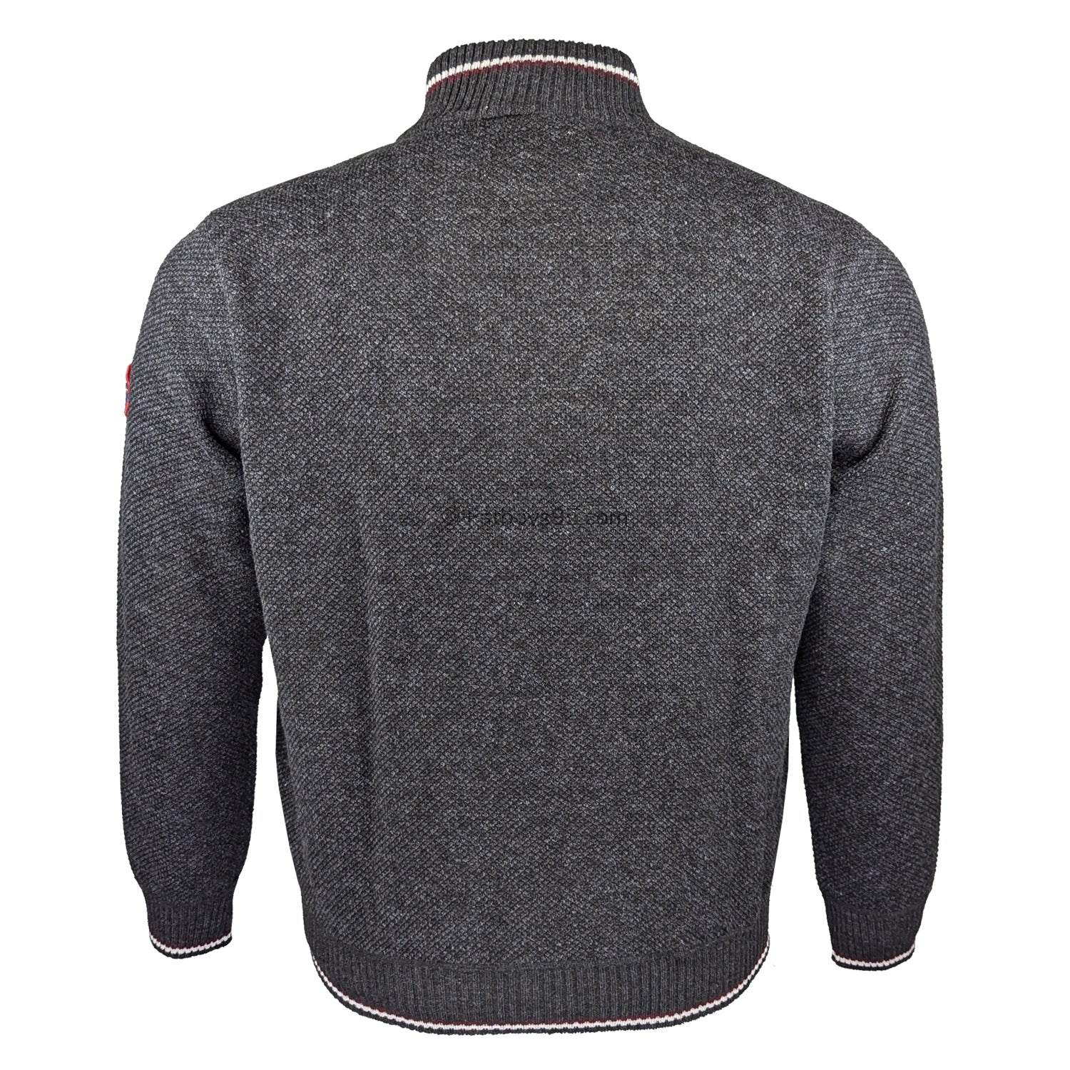 D555 Full Zip Sweater - Aberdale (801609) - Charcoal Marl 3