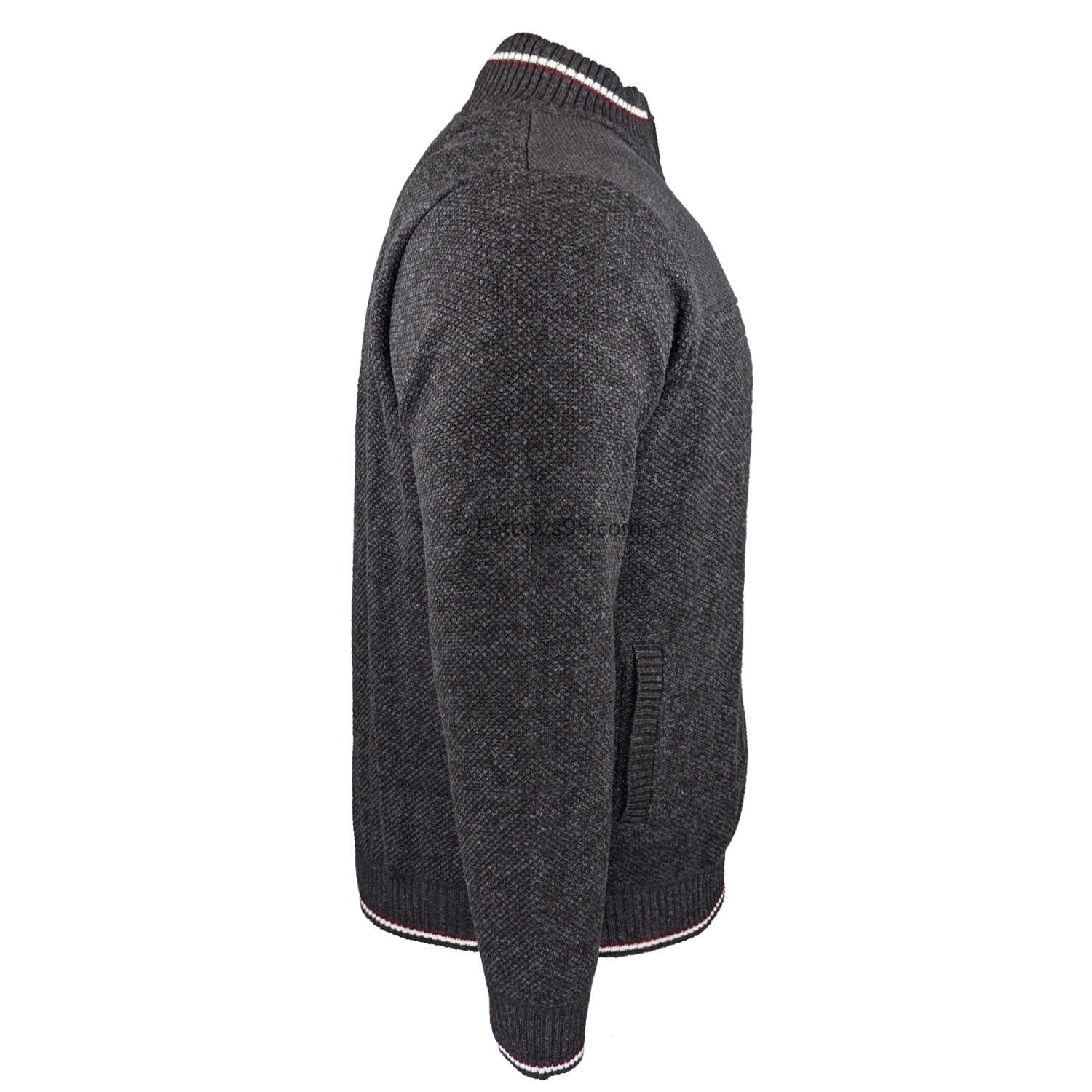 D555 Full Zip Sweater - Aberdale (801609) - Charcoal Marl 5